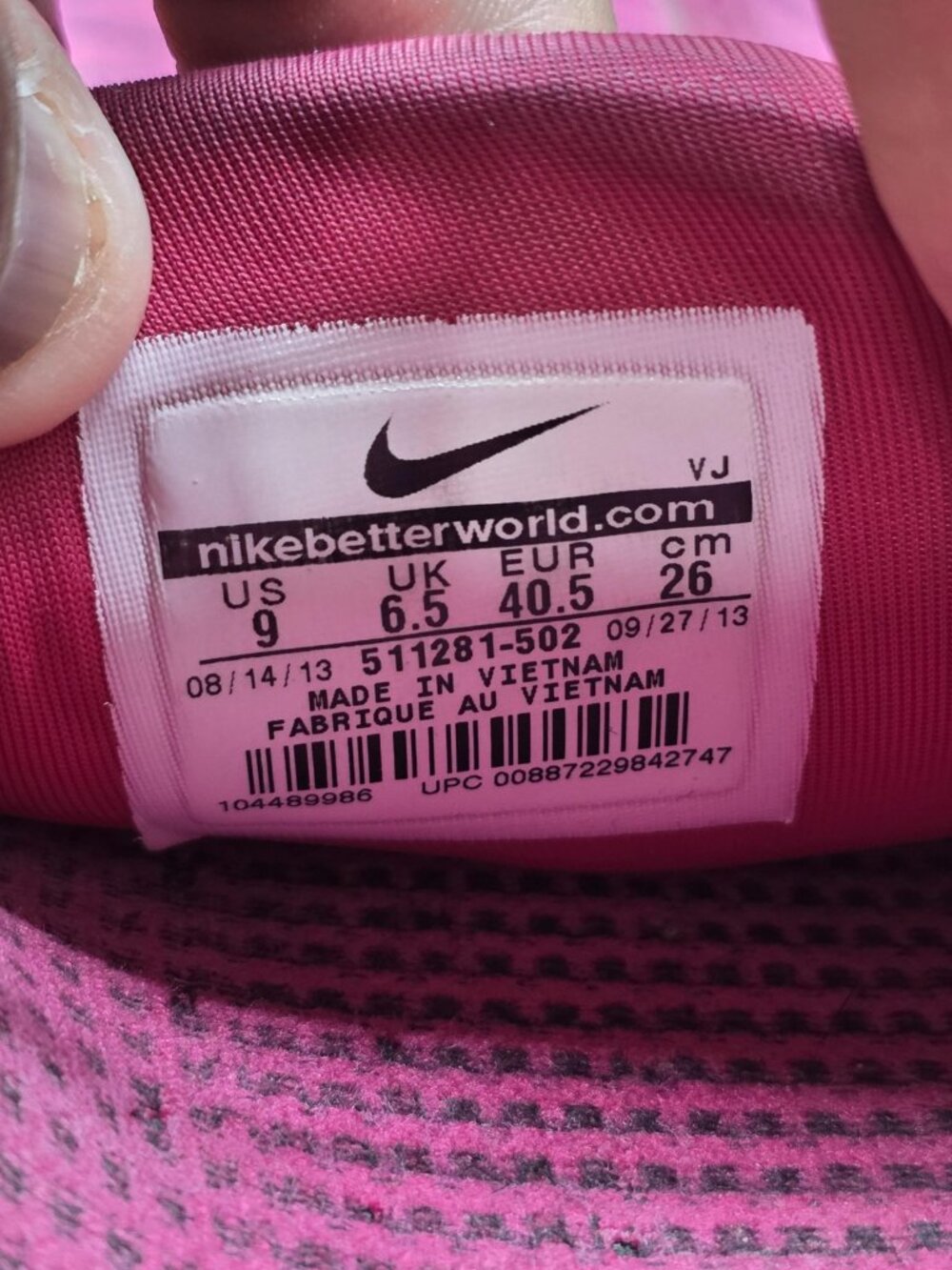 Nike Free 5.0 Shoes Womens Size 9 Pink Mesh Running Sneakers Damaged 511281-502 - Picture 10 of 15
